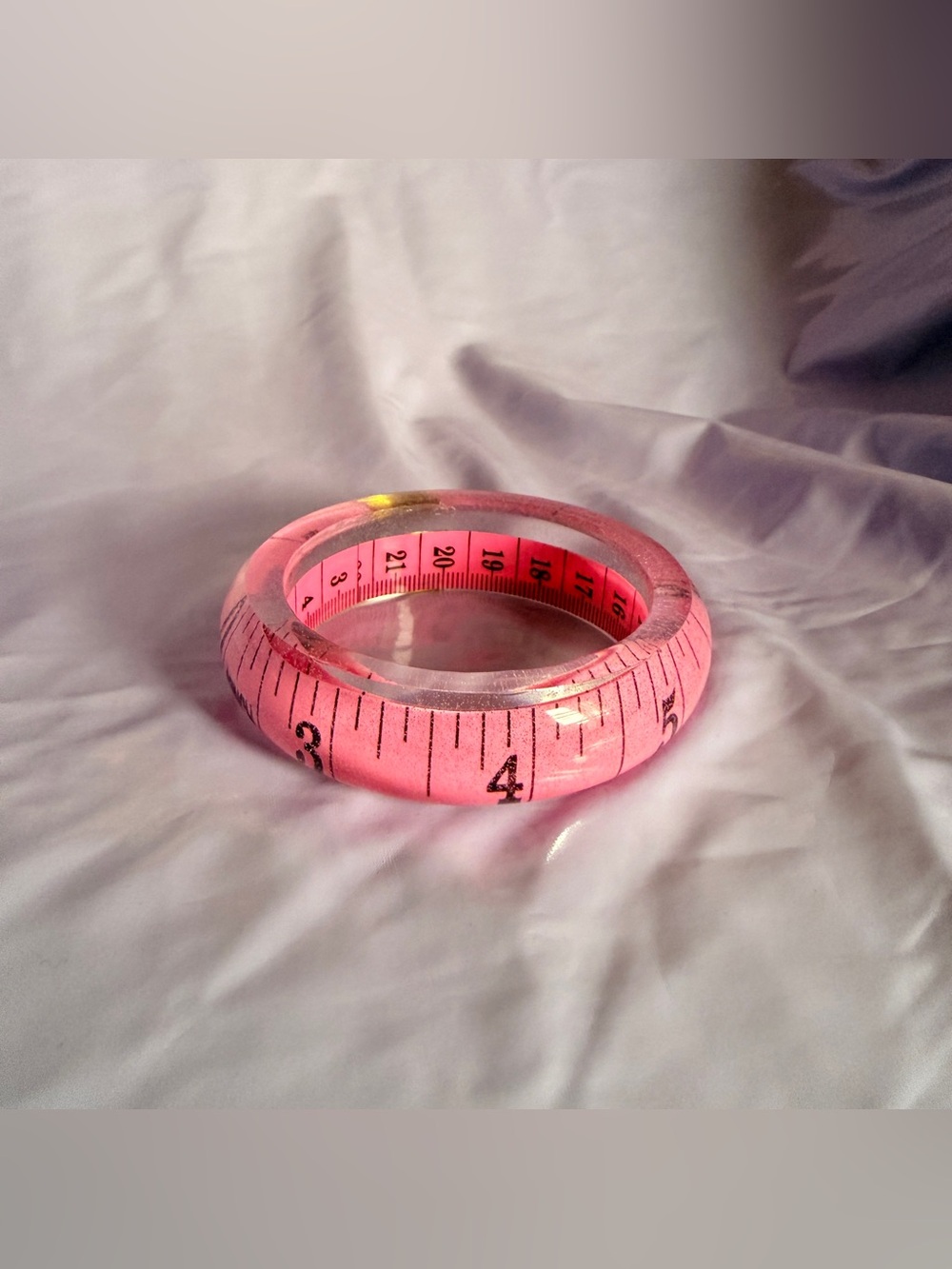Hot pink measuring tale bangle